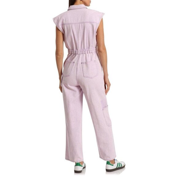 Avec Les Filles Carpenter Jumpsuit in Purple - Picture 2 of 7